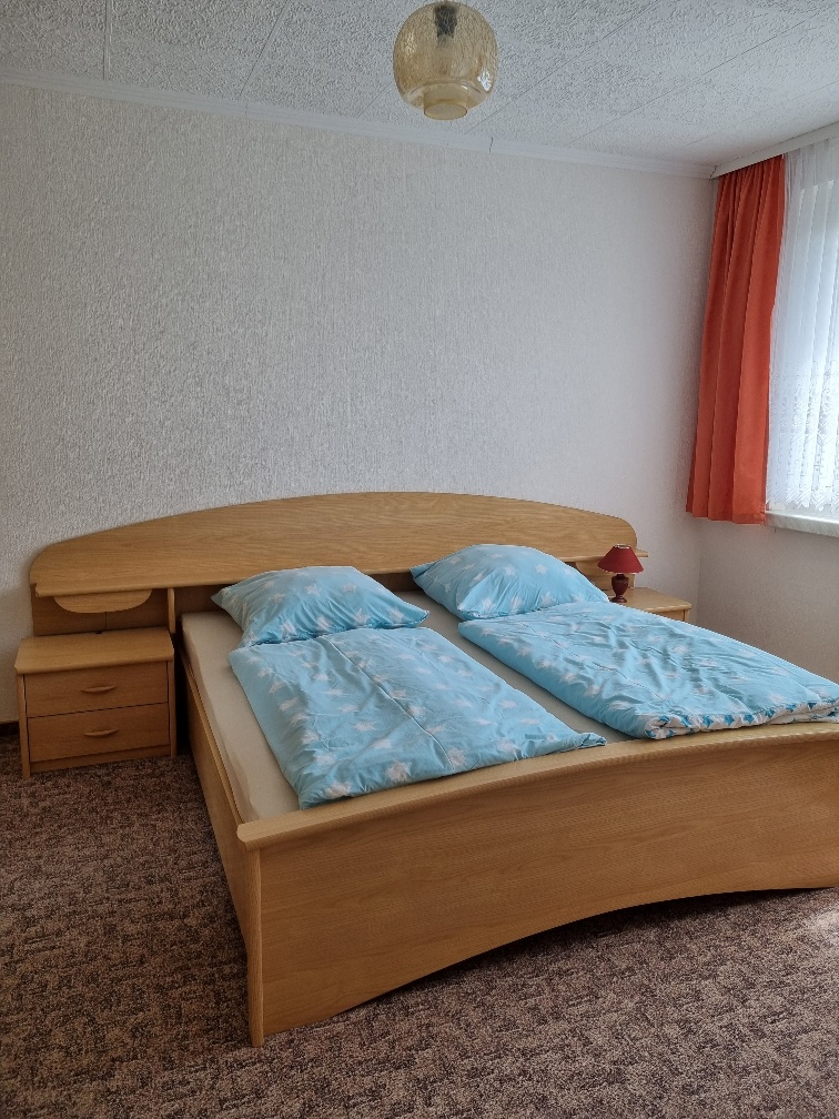Schlafzimmer der Gästewohnung Am Kanal 23
